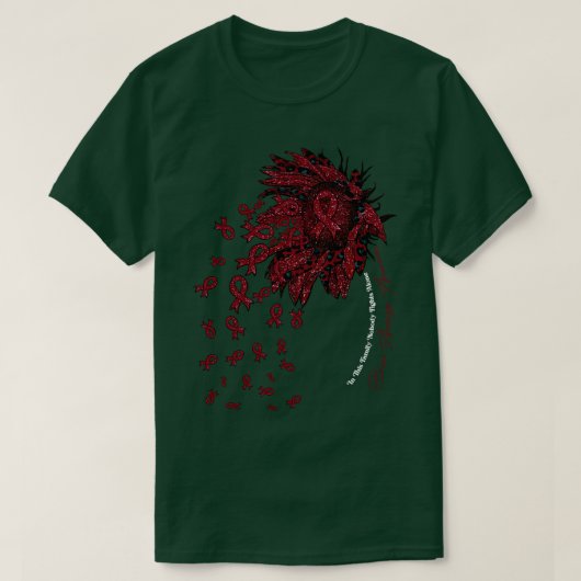 脳動脈瘤認識度認識度ヒマワリ Tシャツ (デザイン正面)