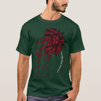 脳動脈瘤認識度認識度ヒマワリ Tシャツ
