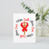 脳卒中の信仰 希望 愛 十字架 ポストカード (スタンド正面)