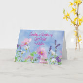 脳卒中の後に良く得る、庭の花 カード (黄色い花)