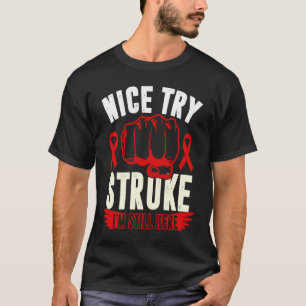 脳卒中サバイバー認識度レッドリボン戦のサポート Tシャツ