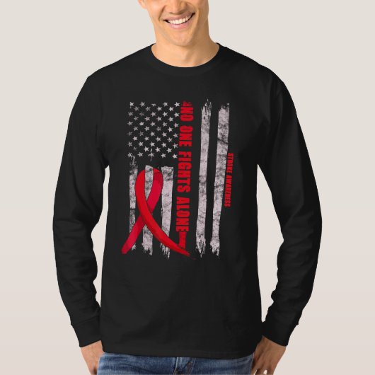 脳卒中啓発 脳血管障害 関連 Tシャツ (正面)