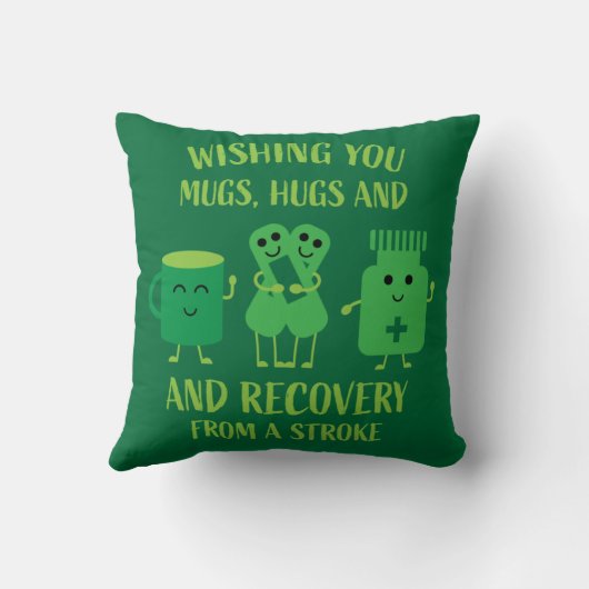脳卒中回復が良いギフトを得る クッション (裏面)