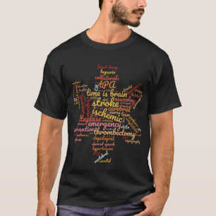 脳卒中虚血性脳神経ナース医Tシャツ Tシャツ