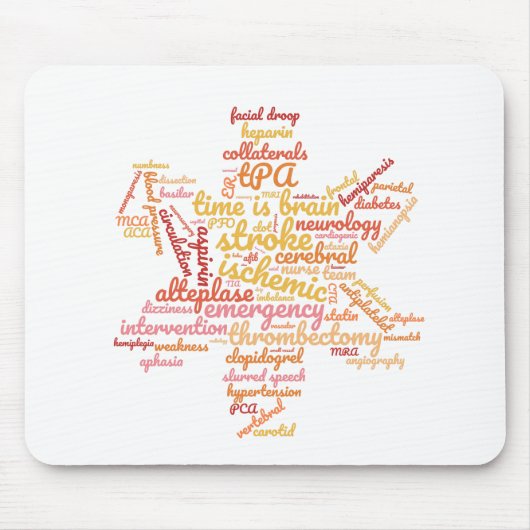 脳卒中虚血性TIAニューロナース医 マウスパッド (正面)