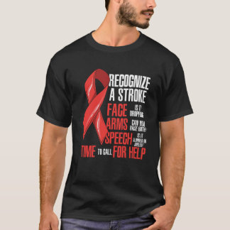 脳卒中認識度月を認識する Tシャツ