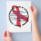 脳卒中警告標識&症状フライヤー チラシ (手)