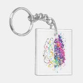脳向離れき右脳クリエイティブアートワーク キーホルダー (正面左)