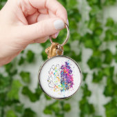 脳向離れき右脳クリエイティブアートワーク キーホルダー (手)