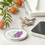 脳向離れき右脳クリエイティブアートワーク キーホルダー (側面)