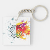 脳向離れき右脳クリエイティブアートワーク キーホルダー (裏面)