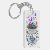 脳向離れき右脳クリエイティブアートワーク キーホルダー (正面左)
