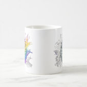 脳向離れき右脳クリエイティブアートワーク コーヒーマグカップ (中央)