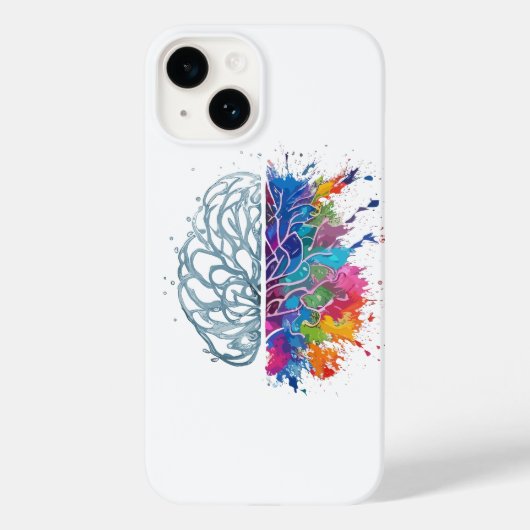 脳向離れき右脳クリエイティブアートワーク Case-Mate iPhoneケース (裏面)