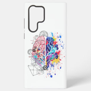 脳向離れき右脳クリエイティブアートワーク SAMSUNG GALAXY S22 ULTRAケース