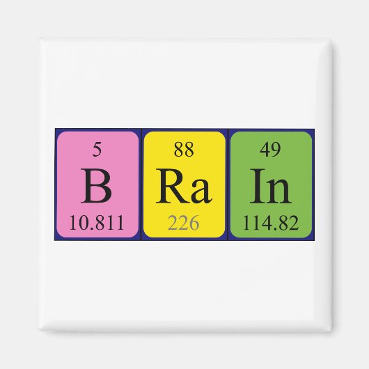脳周期表名磁石 マグネット (正面)