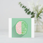 脳回路ベクトル ポストカード (スタンド正面)