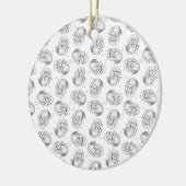 脳図ヴィンテージアーカスタムト背景色 セラミックオーナメント (左)