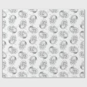 脳図ヴィンテージアートカスタムの背景色 ラッピングペーパー (フラット)