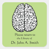 脳図書室 スクエアシール (正面)