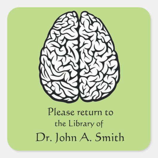 脳図書室 スクエアシール (正面)