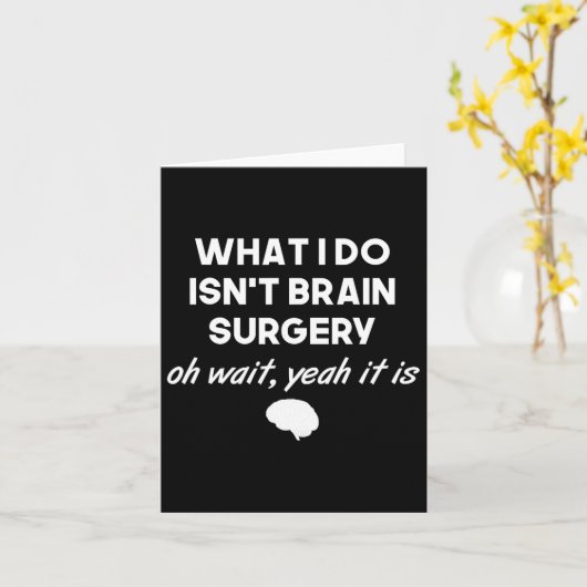 脳外科医おもしろい神経外科医誕生日ギフト男性 カード (黄色い花)