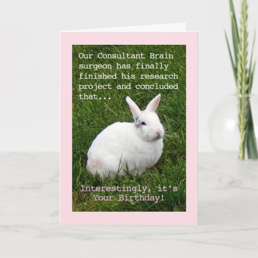 脳外科医のユーモア誕生日 カード (正面)
