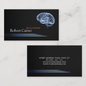 脳外科医/心理学者のヘッド人間の医者 名刺 (正面/裏面)