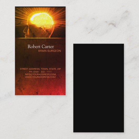 脳外科医/心理学者プライベートクリニックマインドB 名刺 (正面/裏面)