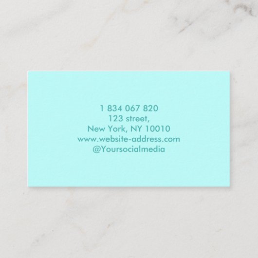 脳外科医、心理学者 名刺 (裏面)