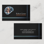 脳外科医/Clinic心理学者の博士 名刺 (正面/裏面)