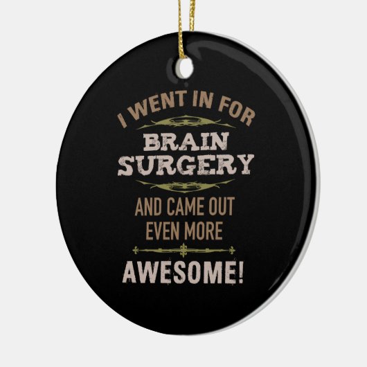 脳外科回復ユーモア セラミックオーナメント (左)