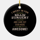 脳外科回復ユーモア セラミックオーナメント (裏面)