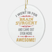 脳外科回復ユーモア セラミックオーナメント (左)