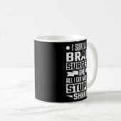 脳外科生き延びの脳損傷 コーヒーマグカップ (正面右)