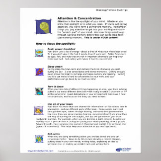 脳学®ポスター3：注目と集中 ポスター