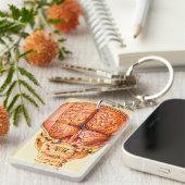 脳底及び髄膜リトグラフ キーホルダー (正面右)