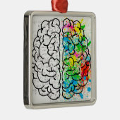 脳心心理学アイディアスケッチ メタルオーナメント (右)