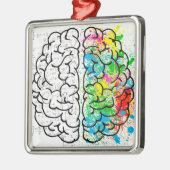 脳心心理学アイディアスケッチ メタルオーナメント (左)