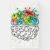 脳心心理学アイディアスケッチ 横断幕 (縦)