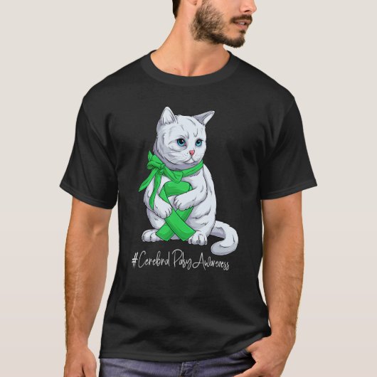 脳性まひ啓発月間 グリーンリボン Tシャツ (正面)