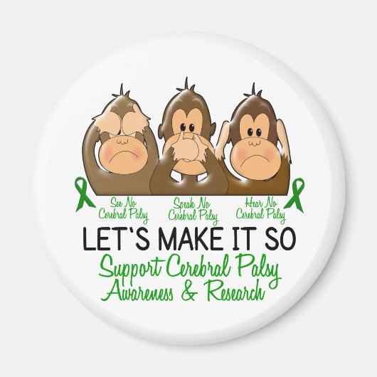 脳性話麻痺が聞こえないのを見る2 マグネット (正面)