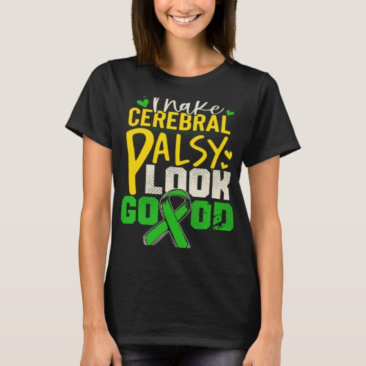 脳性麻痺の患者CP生存者 Tシャツ (正面)