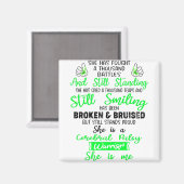 脳性麻痺の戦士の贈り物をサポート マグネット (正面/裏面)