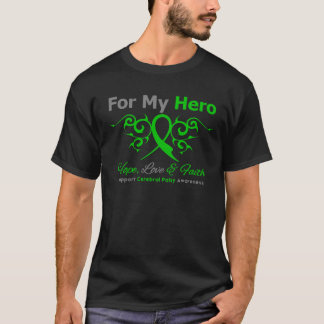 脳性麻痺の種族のリボンの英雄 Tシャツ
