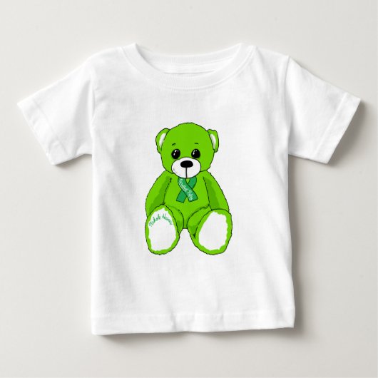 脳性麻痺の認識度のテディー・ベアプロダクト ベビーTシャツ (正面)