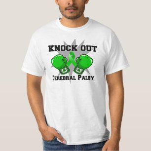 脳性麻痺をノックアウトして下さい Tシャツ