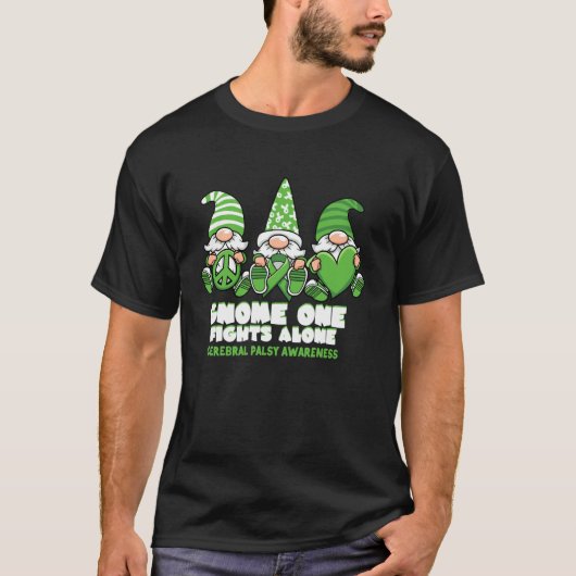 脳性麻痺啓発ノーム 一人で闘う私たち Tシャツ (正面)