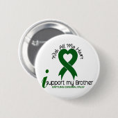 脳性麻痺私は私の兄弟を支えます 缶バッジ (正面&裏面)