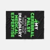 脳性麻痺Cp認識度実在戦士生存者 フリースブランケット (正面(横))